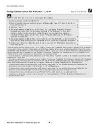 foreign earned income tax worksheet