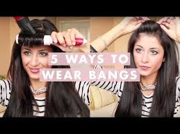Bangs can look good on everyone, but when you're picking what kind of fringe you want to try, it can be helpful to keep your face shape in mind layered bangs blend into your hair and have tons of different lengths, which means you can style them however you want — you can part them down the. 5 Different Ways To Wear Bangs Youtube