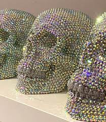 Crystal Rhinestone Skull Skull Decor