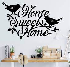 Home Sweet Home Metal Wall Art Bird