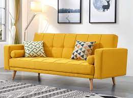 fabric sofa bed ef 116 yellow mig