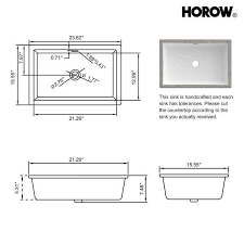 Horow 23 5 8 In Rectangle Undermount Bathroom Sink In White With Overflow Drain