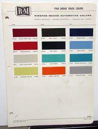 1960 dodge truck colors rm paint chips