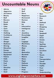 uncountable nouns in english 7esl