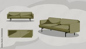 double sofa vector ilration front