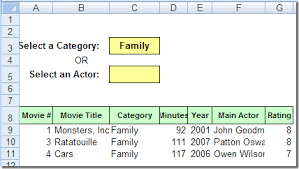 Create A Movie Collection Database In Excel Contextures Blog