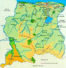 Where is paramaribo suriname located? Suriname Kaart Artificial Lake History South America