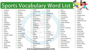Following is a list of common sports & games in english with esl pictures and example list of sports in sentences. Sports Words List In English Archives English Study Here