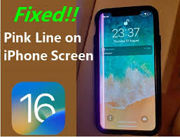 fix pink line on iphone screen error