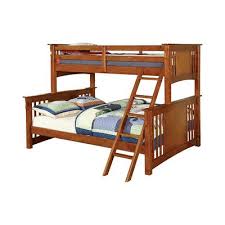 oak wood twin xl over queen bunk bed