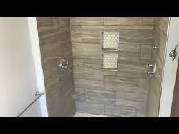 custom tile shower 12x24 walls