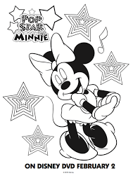 pop star minnie mouse free coloring