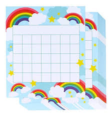 Colorful Rainbow Desk Incentive Chart 60 Pack Classroom