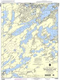 Noaa Nautical Chart 14988 Basswood Lake Western Part Map