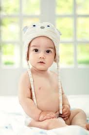baby after shower stock photo by