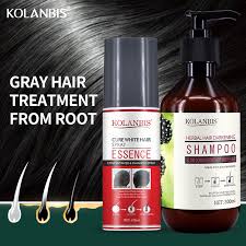 And which products are those? 2 Pieces Organic Black Hair Product Hair Shampoo And Cure White Hair Oil Spray Set For Anti Gray Hair Treatment No Side Effect Hair Mask Treatment Hair Maskhair Treatment Mask Aliexpress