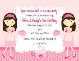tea party invitation twins