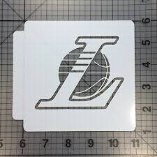 Need help resizing and uploading your svg logo so it fit perfectly to your site? Los Angeles Lakers Logo Stencil 100 Jb Cookie Cutters