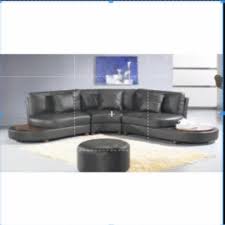 Modern 3 Seater Round Leather Sofa For