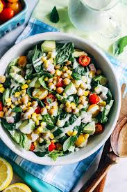 roasted corn tomato summer salad with