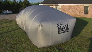 A new product on the market. North Texas Inventor Creates Hail Protection For Cars