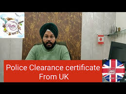 police clearance certificate from uk