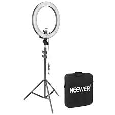Neewer 18 Inches 75w Fluorescent Ring Light Dimmable Photography Lighting With 200cm Light Stand And Ball Head Adapter Kit For Youtube Video Selfie Portrait Shooting Make Up Hair Salon Live Streaming Neewer