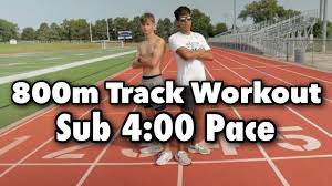 800m track workout with high