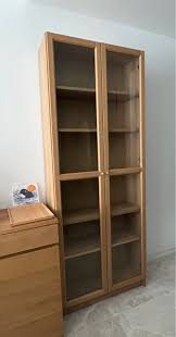 Ikea Billy Oxberg Bookcase With Glass