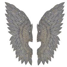 Greywash Metal Angel Wings The