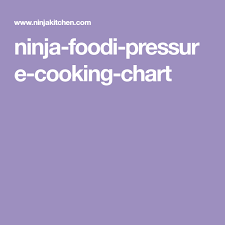 Ninja Foodi Pressure Cooking Chart Ninja Foodi Pressure