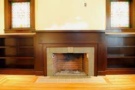 Craftsman Style Mantel Bookcases