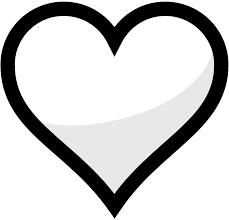 heart clipart black and white images