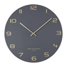 Jones Charcoal 40cm Silent Wall Clock