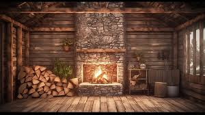 3d Rendering Of A Rustic Wooden Cottage