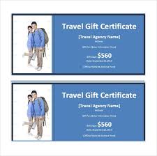 11 Travel Gift Certificate Templates Free Sample Example