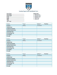 Fill Online Scouting Form Players Fill Online Printable