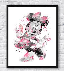 Minnie Mouse Watercolor Art Print