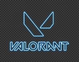 Size of this png preview of this svg file: Hd Valorant Blue Neon Logo With Symbol Png Citypng