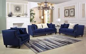 jonas navy blue velvet sofa