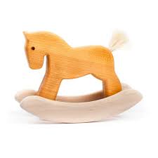 bajo small wooden rocking horse