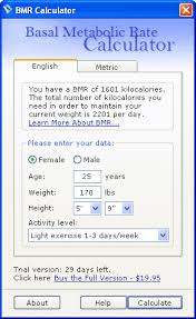Basal Metabolic Rate Calculator Download