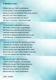 a mother lost poem by dan jones