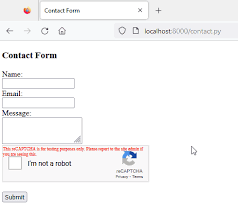 contact form with recaptcha for shared