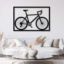 Bicycle Metal Wall Art Unique Cyclist