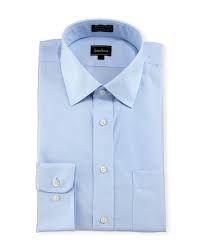 Classic Fit Non Iron Micro Check Dress Shirt Blue