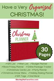 Printable Christmas Planner Sharing My Favorites