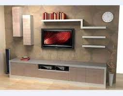 Wood Wall Mounted Designer Tv Unit For