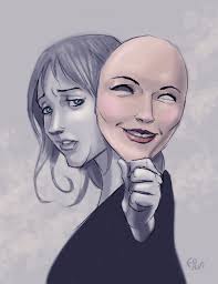 Image result for hiding behind a mask