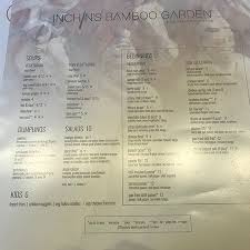 inchin s bamboo garden san jose menu